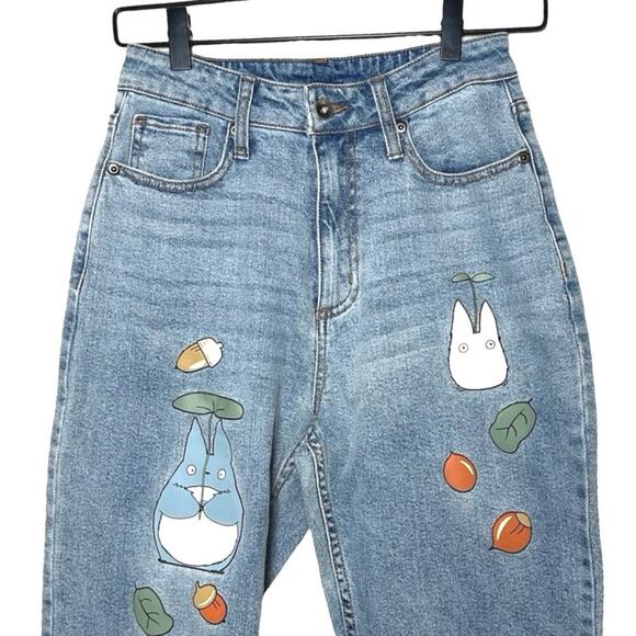 Hot Topic Women’s My Neighbor Totoro Fall Themed Mom Jeans Size 1 - Picture 5 of 10
